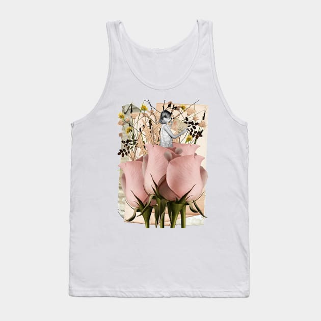 Girl in the flowers Tank Top by Keva-tShirtz